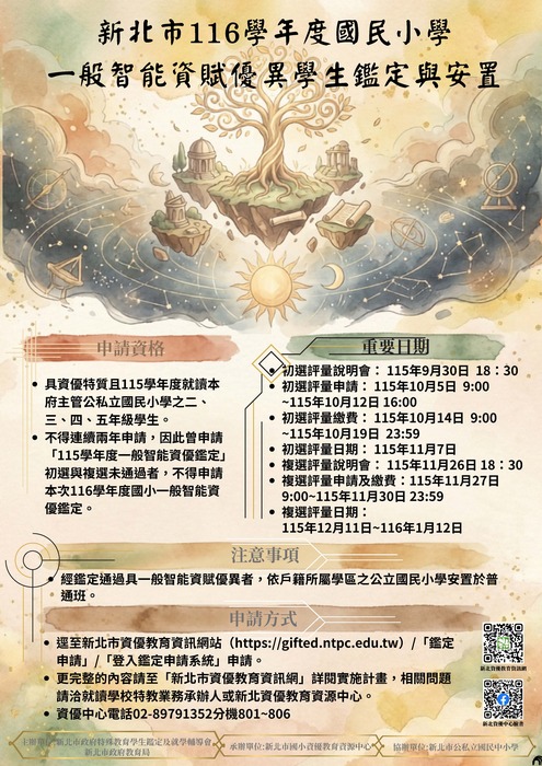 116學年度國民小學一般智能資賦優異學生鑑定及安置